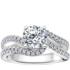 NEW Duet Embrace Diamond Engagement Ring in 14k White Gold (3/4 ct. tw.)